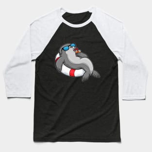 Seal with Swim ring and Drink Baseball T-Shirt